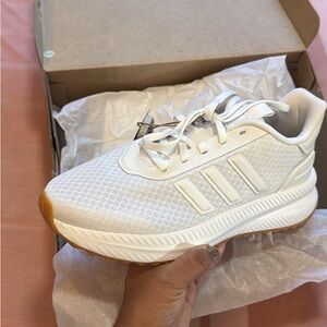 Adidas X PLR White Running Shoes with Tan Sole (6.5M/8W)